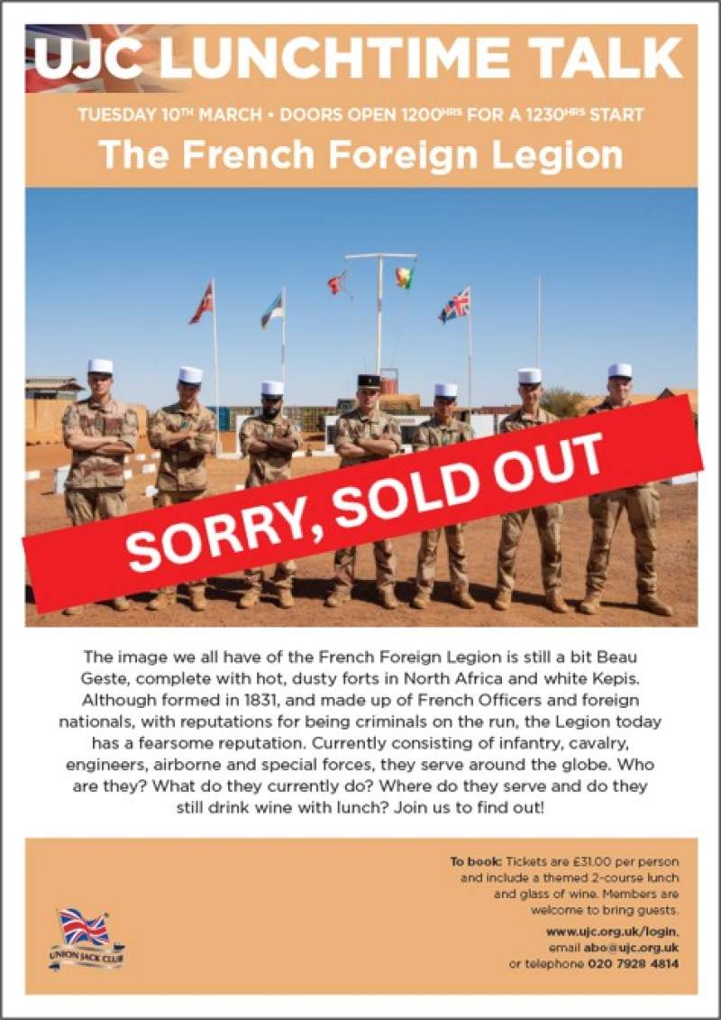 Lunchtime Talk: The French Foreign Legion poster image