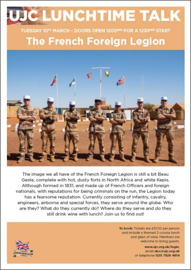 Lunchtime Talk: The French Foreign Legion poster image