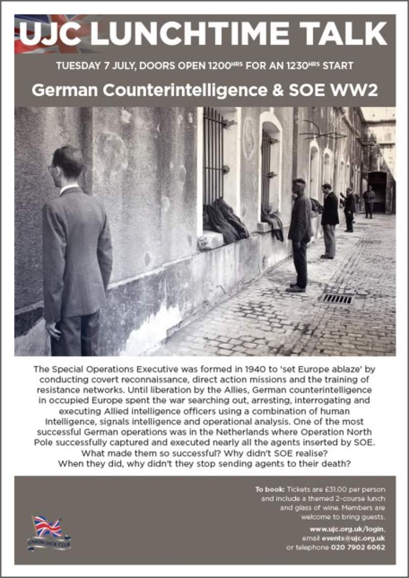Lunchtime Talk: German Counterintelligence & SEO WW2 poster image