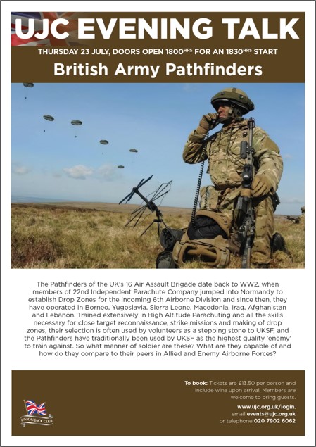 Evening Talk: British Army Pathfinders