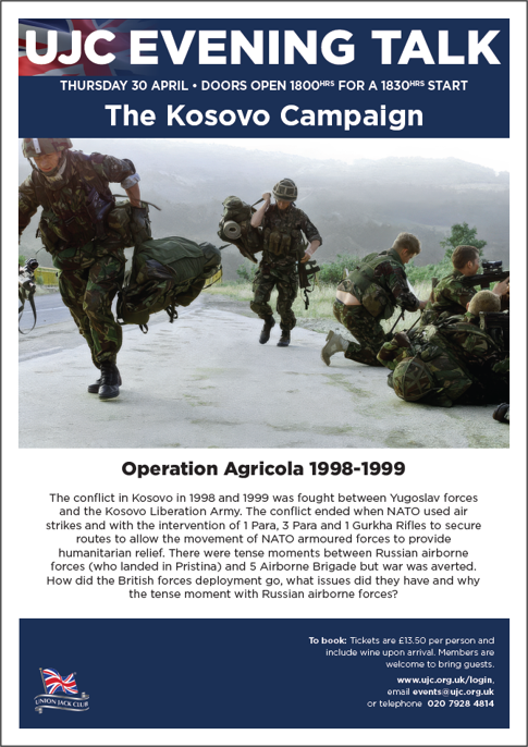 Evening Talk: The Kosovo Campaign, Op. Agricola 1998-1999
