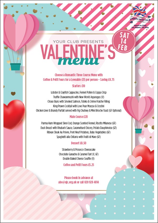 Valentine’s Day Special Menu  